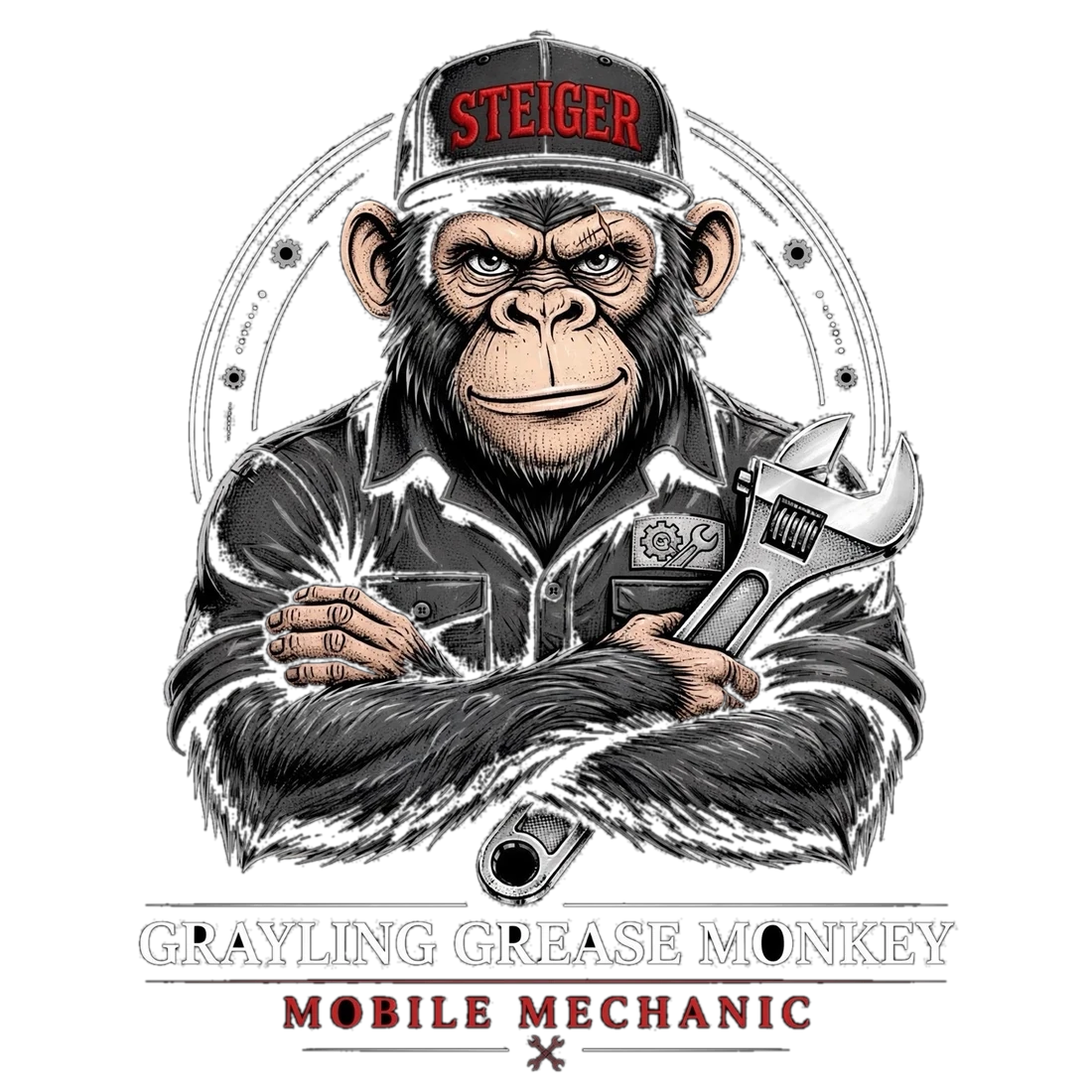 Grayling Grease Monkey mascot